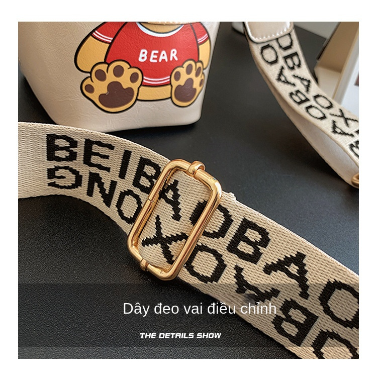 Túi đeo chéoBill bear túi nữ đa năng túi bucket túi xách dễ thương phong cách nước ngoài túi xách nữ nhỏ tươi mát tú