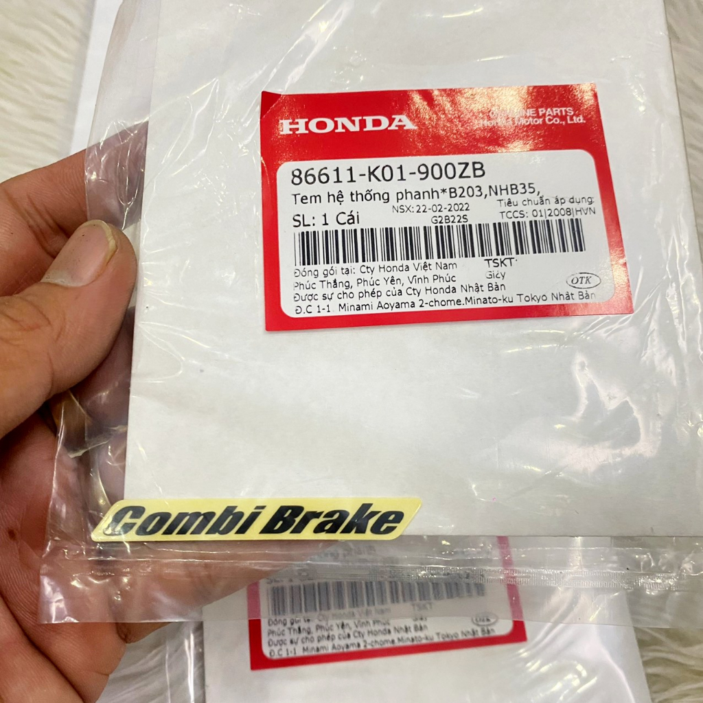 Tem hệ thống phanh Combi Brake Honda