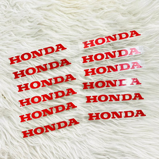 Tem chữ Honda 8x75 màu đỏ phảng quang dán mặt nạ xe máy
