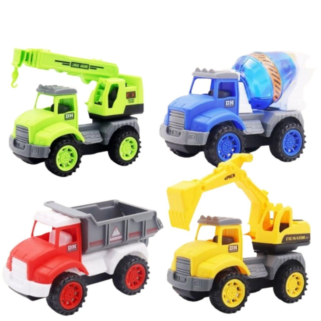Đồ chơi Túi 4 xe công trình cho bé