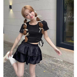 Áo Thun Babytee , Áo Thun Dây Rút Basic Trơn Đủ Màu