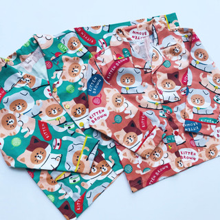 Bộ Pijama ngủ cho bé trai bé gái vải Thô mịn đẹp hút mồ hôi hình in sắc nét kích cỡ cho bé 1-5 tuổi 10-20kg