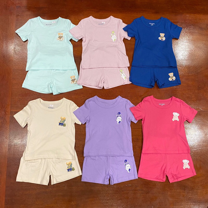 Bộ hè gấu bé trai bé gái old. navi vải siêu mềm mại sz 1-6Y satsunkid