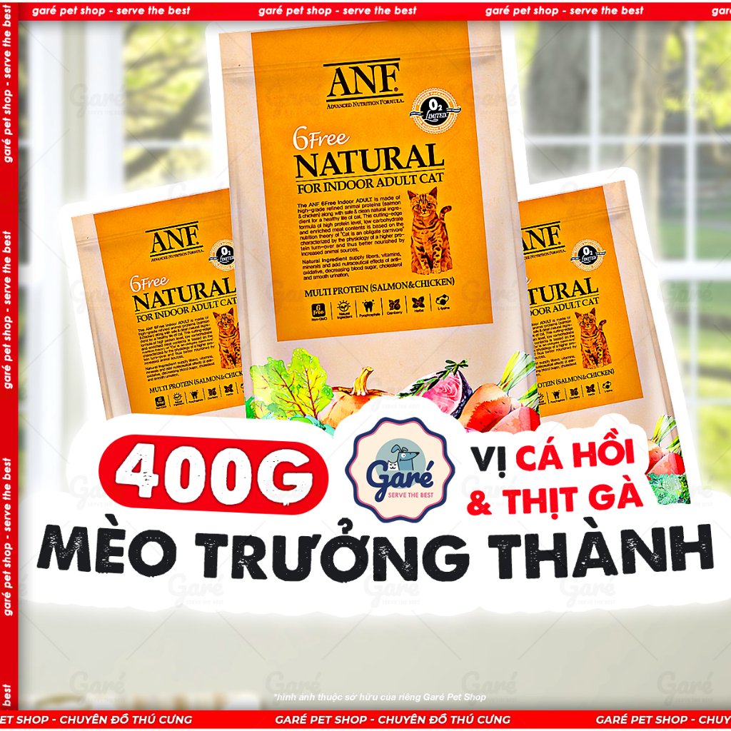 400gr - Hạt mèo ANF 6 Free hữu cơ dinh dưỡng cho Mèo trưởng thành - Hàn Quốc