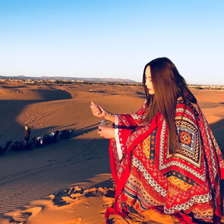   MẪU HOT NHẤT _Khăn Choàng Họa Tiết Thổ Cẩm Phong Cách Vintage Du Lịch Siêu Chất Tiệm Nhà Liin 