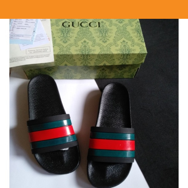 Dép Gucci Họa Tiết GC Đế Cao Su Lê Bảo Bình Chống Nước - Dép Quai Ngang Nam Nữ Thời Trang Cao Cấp Xme - Leo Store