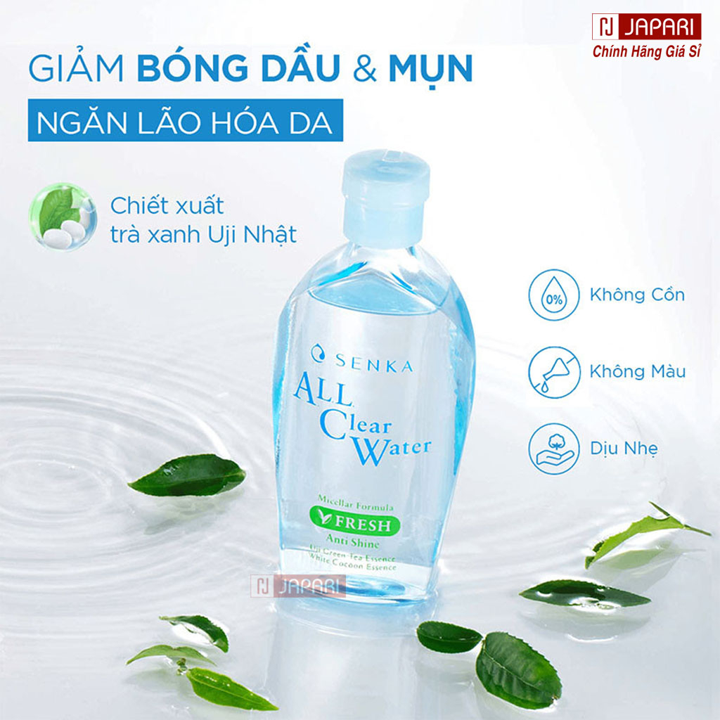 Nước Tẩy Trang SENKA NHẬT CHÍNH HÃNG - Dầu Tẩy Trang Senka 2 Lớp/ KHÔNG CỒN Cho Da Dầu Mụn, Da Khô, Da Trang Điểm JAPARI