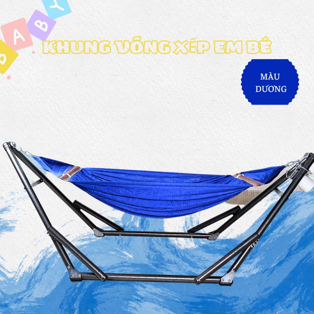 Khung võng xếp mini cho bé 0-6 tuổi hàng cao cấp bảo hành 1 năm