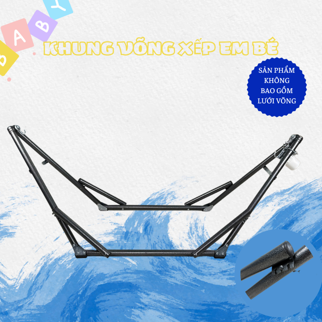 Khung võng xếp mini cho bé 0-6 tuổi hàng cao cấp bảo hành 1 năm