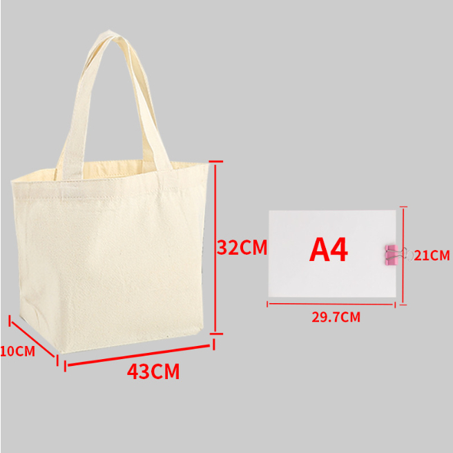 Túi vải Canvas Trương Gia Túi Vải - Túi Canvas kích thước 33x38x9cmkiểu ngang - nhiều màu