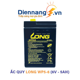 Ắc quy long wp5-6 ắc quy đèn sạc, quạt sạc, đèn pccc, đèn khẩn cấp, xe điện trẻ em - điện năng