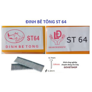 Đinh bê tông St64 LĐ Tê giác hộp 722 cây đinh ghim vĩ ST64