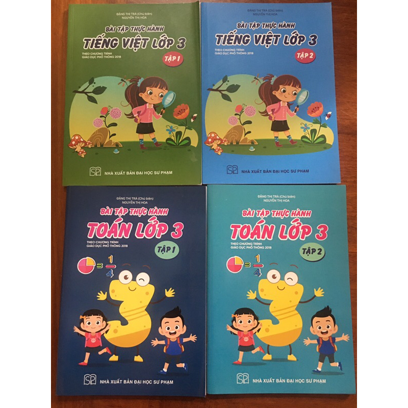 Bài tập thực hành toán, tiếng việt lớp 3 tập 1,2 của Đặng Thị Trà