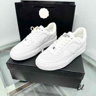 Giày thể thao cn trắng pha lưới tag logo basic fullbox