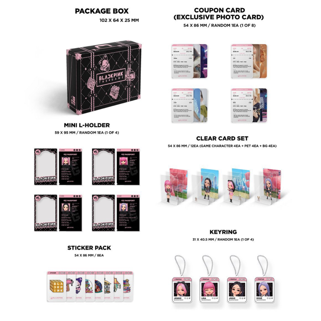 Bộ ảnh chơi game BLACKPINK - THE GIRLS the game card
