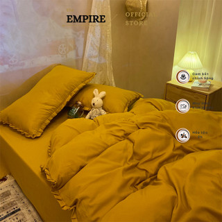 Bộ chăn ga gối đệm set 4 món cotton tici hàn quốc EMPIRE cao cấp bo chun drap giường- Bình Châu Bedding & Decor