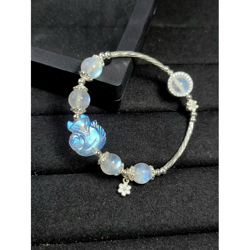 Hồ ly Moon VIP mix đá moon và charm bạc