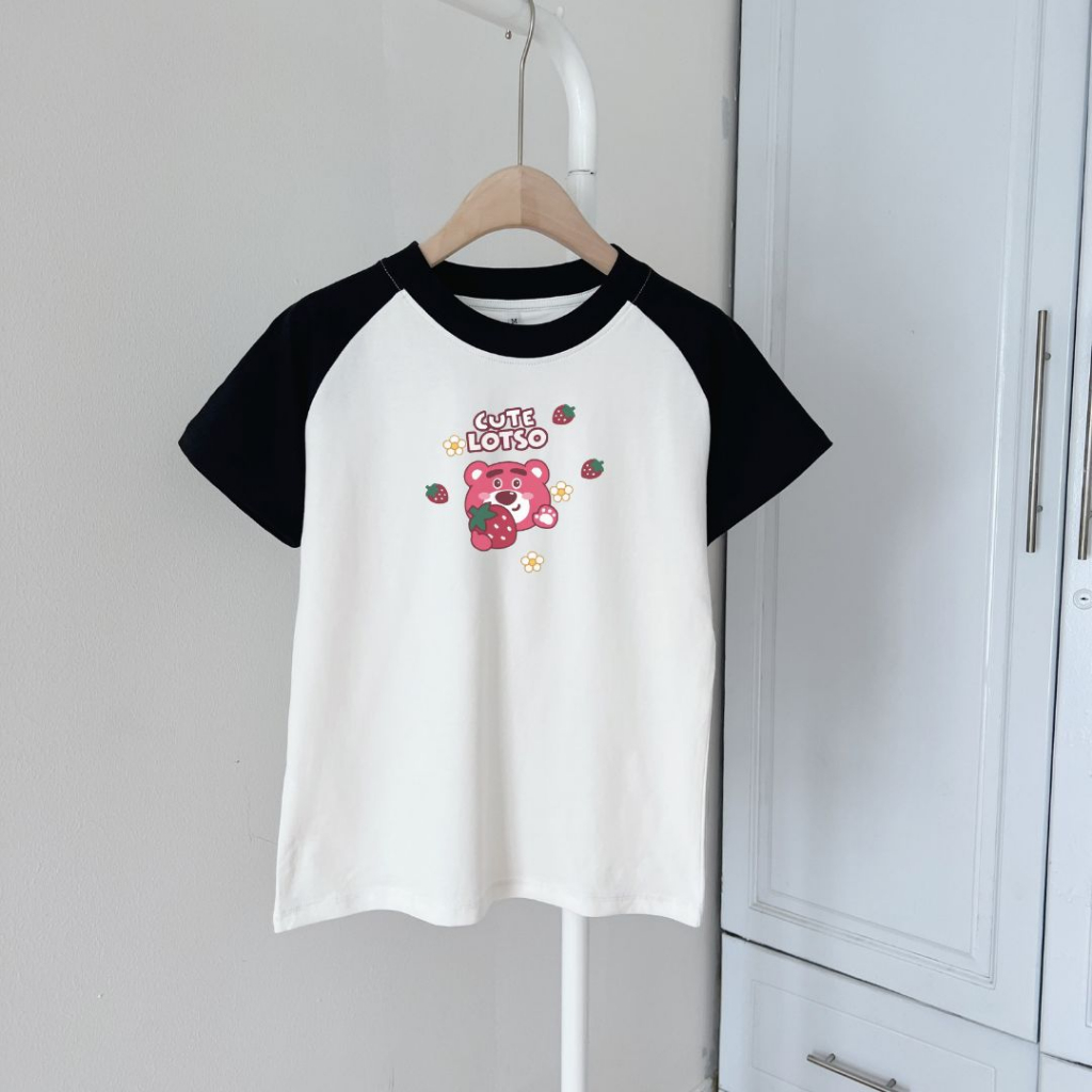 PHỐI 2 MÀU/ HÌNH LOGO GẤU DÂU SO CUTE