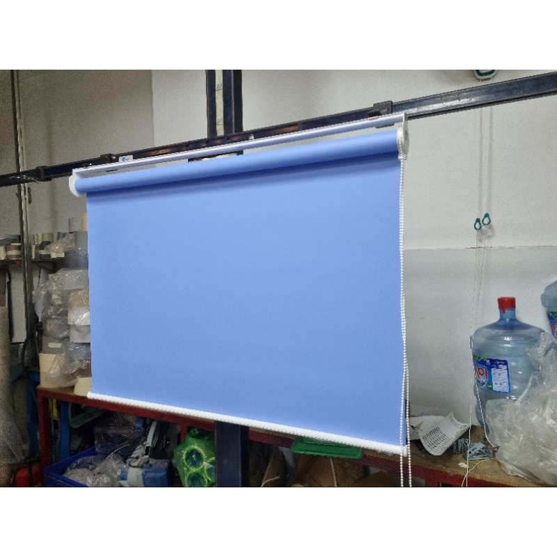 Rèm cửa, màn sáo, rèm sáo cuốn 6 màu, vải trơn 2 mặt chống nắng 100%