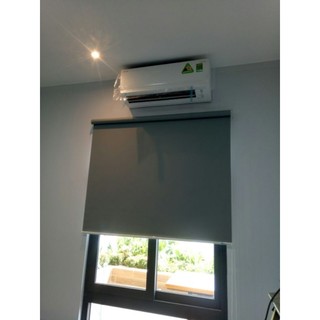 (Rèm ngang 0.7m) Rèm cửa, màn sáo, rèm sáo cuốn 6 màu, vải trơn 2 mặt chống nắng 100%