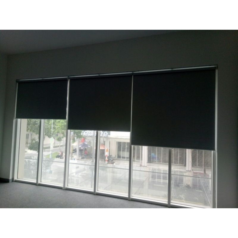 Rèm cửa, màn sáo, rèm sáo cuốn 6 màu, vải trơn 2 mặt chống nắng 100%