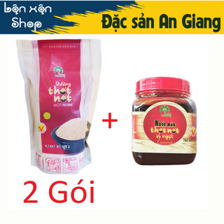 [ĐẶC SẢN AN GIANG] Combo 2 túi Đường thốt nốt bột hữu cơ & 1 hủ nước màu thốt nốt 130ml hiệu Thảo Hương