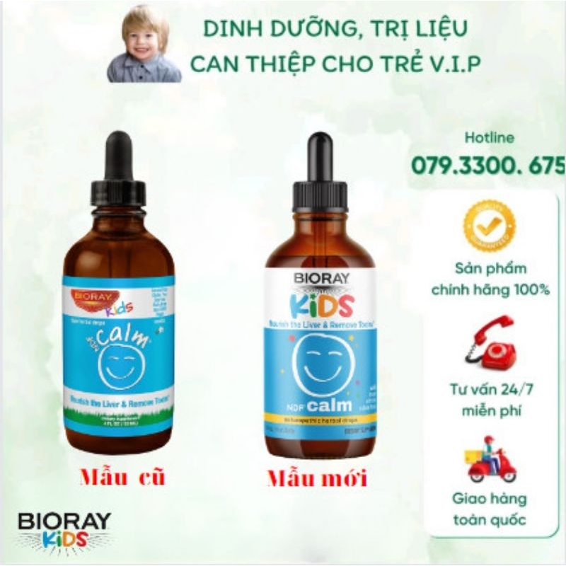 NDF Calm Bioray Kids 🔥 CHUẨN CHÍNH HÃNG 🔥 Siro giảm tăng động, cân bằng cảm xúc, giúp bé ngủ ngon giấc, dung tích 120ml