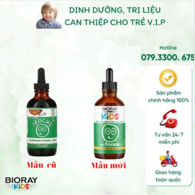 NDF Focus Bioray Kids 🔥 CHÍNH HÃNG 🔥 Tăng cường chú ý,khả năng tập trung nhận thức date 2028bản mới nhất dung tích 120ml