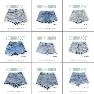 Quần short jean y2k có short cạp cao eo từ 70cm