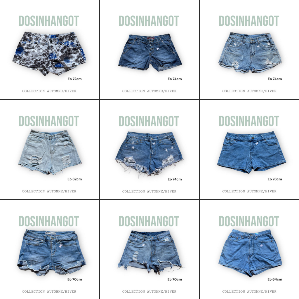 Quần Short Jean y2k Có Short Cạp Cao Eo Từ 70cm