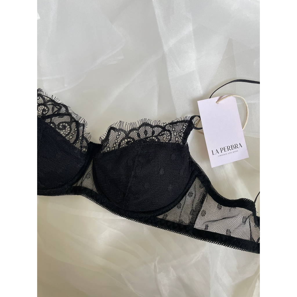 B09 | Áo Ngực Ren Thiết Kế Áo Lót Có Gọng Có Mút Màu Đen Gợi Cảm Thiết Kế La Perbra - B09