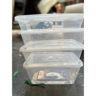 50 cái hộp chữ nhật nhựa có nắp dùng 1 lần nhiều size 500ml, 650ml, 750ml hay 1000ml