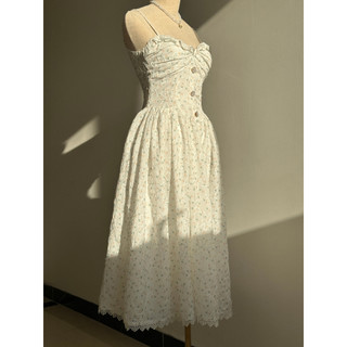 DARLING.ISM - Đầm hoa dáng dài hai dây Lucie dress vải tơ thêu hoa