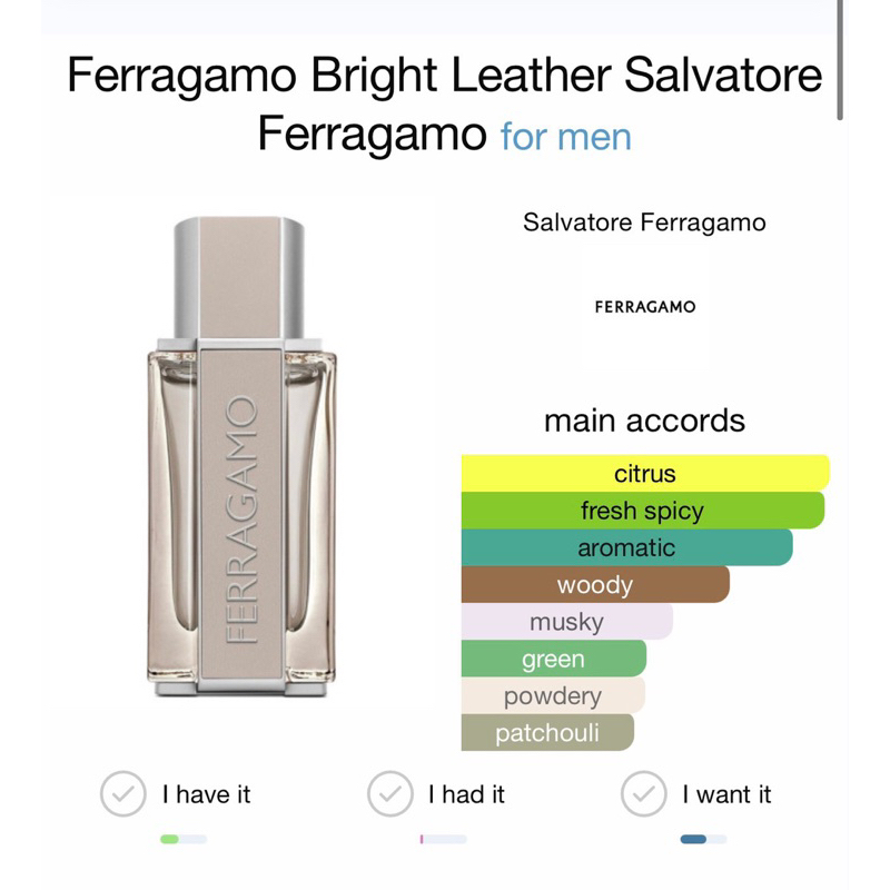 Nước hoa Salvatore Ferragamo Ferragamo Bright Leather EDT Pour Homme sp. 100ml FGM21306