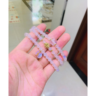 chuỗi đá moon mix charm vàng