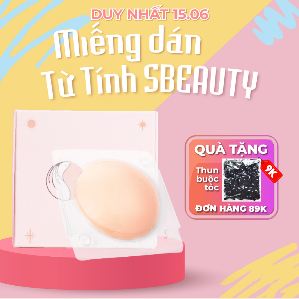 Miếng dán Silicon tự thân không keo SBeauty tạo cảm giác thoải mái sử dụng được nhiều lần