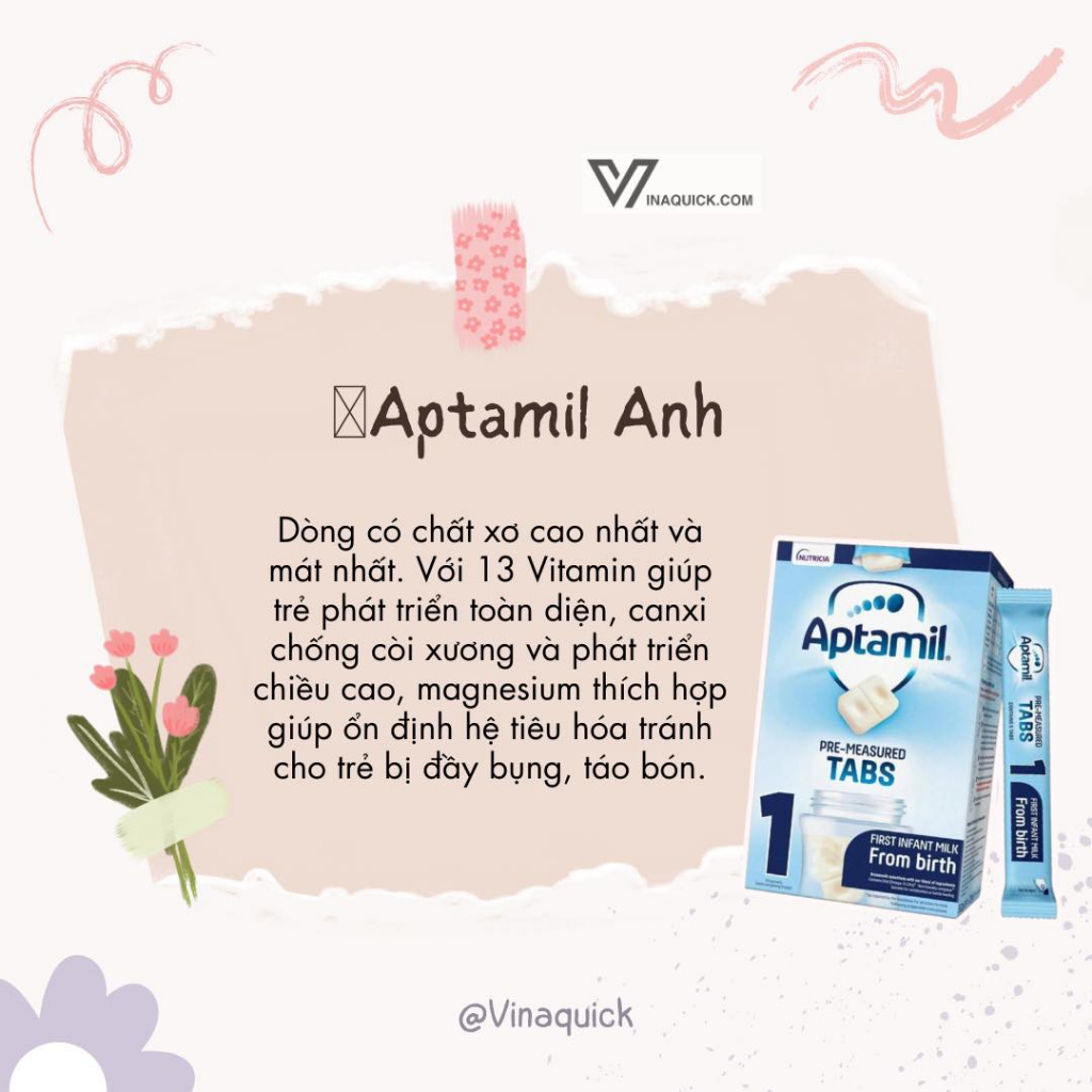 Sữa Aptamil Anh Dạng Thanh Cho Bé 25gr/ Thanh  - VIANQUICK