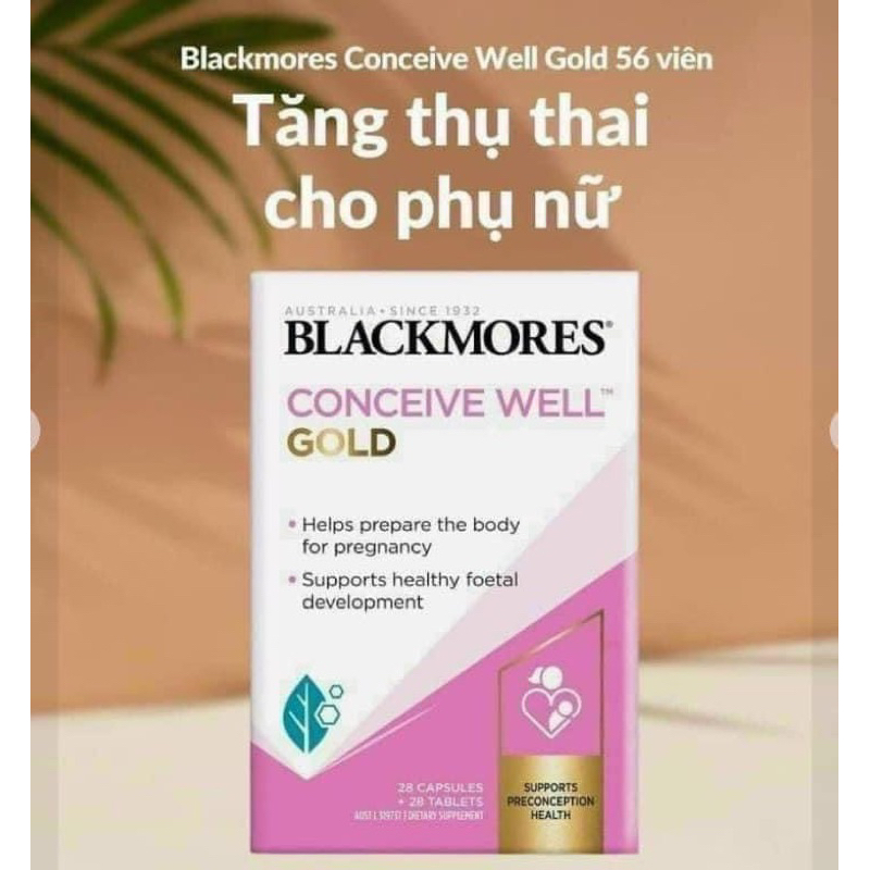 Tăng khả năng thụ thai Conceive Well Blackmores (56viên)Bổ trứng Date 2025