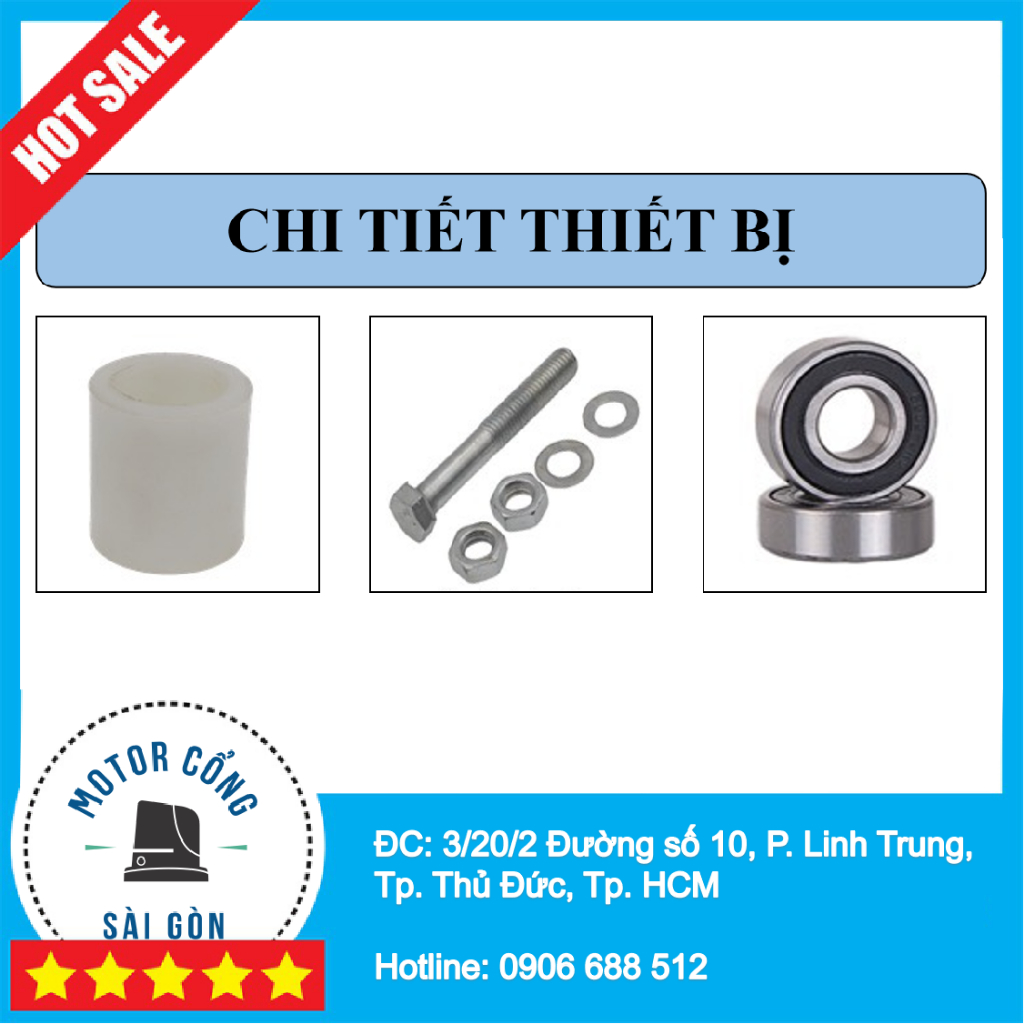Con lăn nhựa - Con lăn cổng lùa - Con lăn cổng trượt 50x60mm