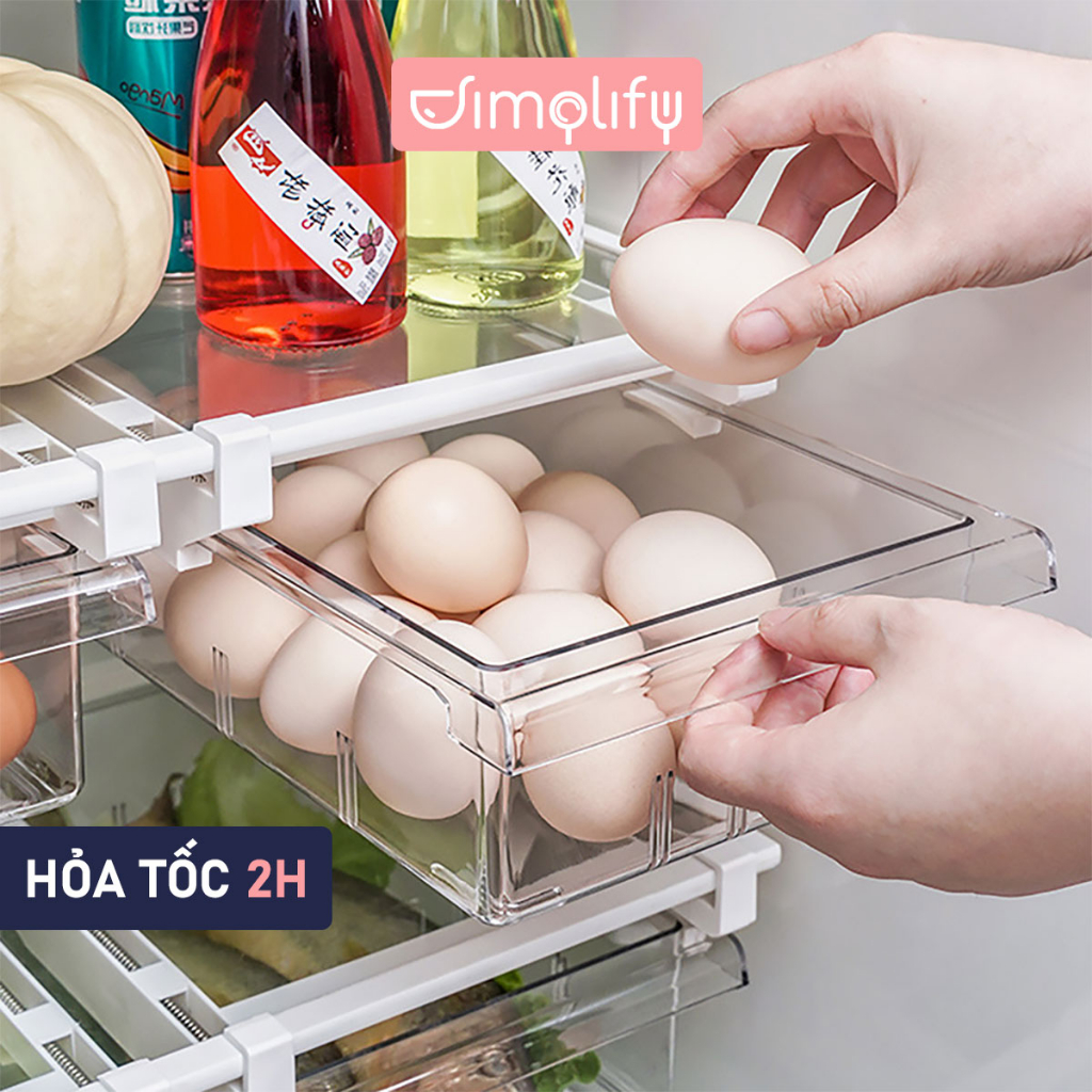Hộp Đựng Thực Phẩm Tủ Lạnh Chất Liệu An Toàn Có Ray Trượt Dễ Dàng Sử Dụng