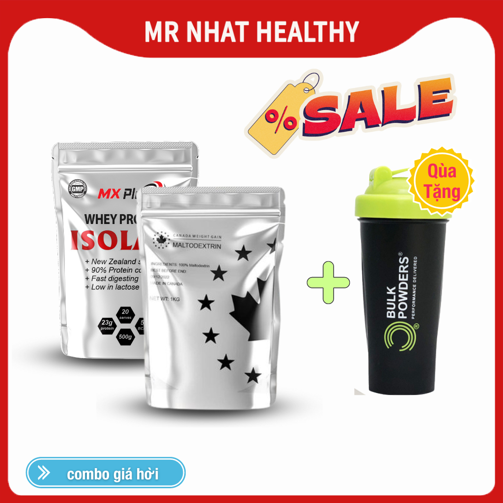 Tăng Cân Tăng Cơ Maltodextrin + Whey Protein Isolate (Tặng Bình)