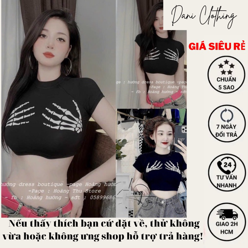 Áo croptop bàn tay xương - Z7U