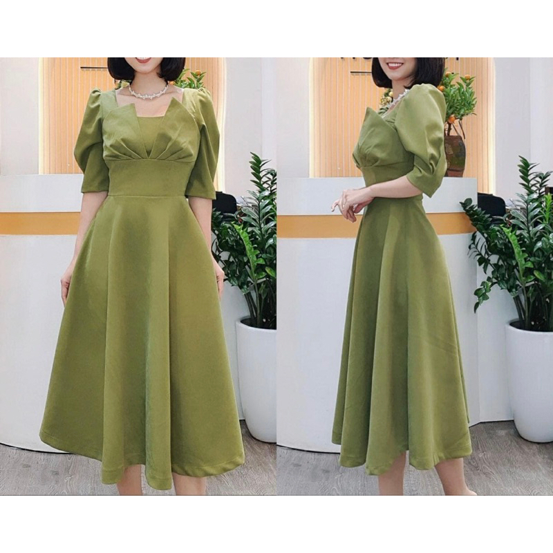 Đầm thiết kế chất dạ mỏng size S (quảng châu)