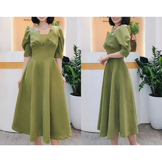 Đầm thiết kế chất dạ mỏng size S (quảng châu)