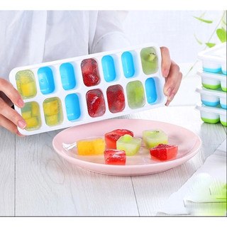 Khay Làm Đá Silicon Có Nắp Đậy