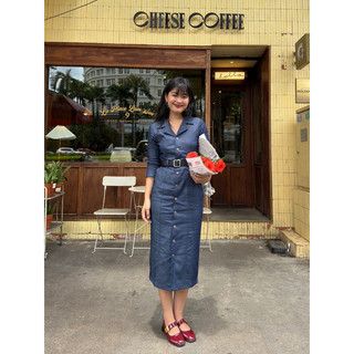Đầm oneday denim kèm belt