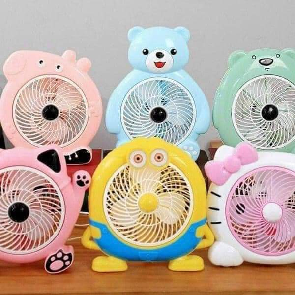 Quạt mini hình thú để bàn cắm điện văn phòng, Quạt văn phòng để bàn mini hình thú cắm điện