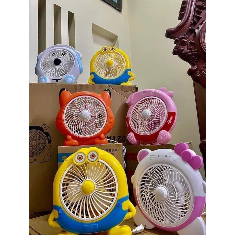 Quạt mini hình thú để bàn cắm điện văn phòng, Quạt văn phòng để bàn mini hình thú cắm điện