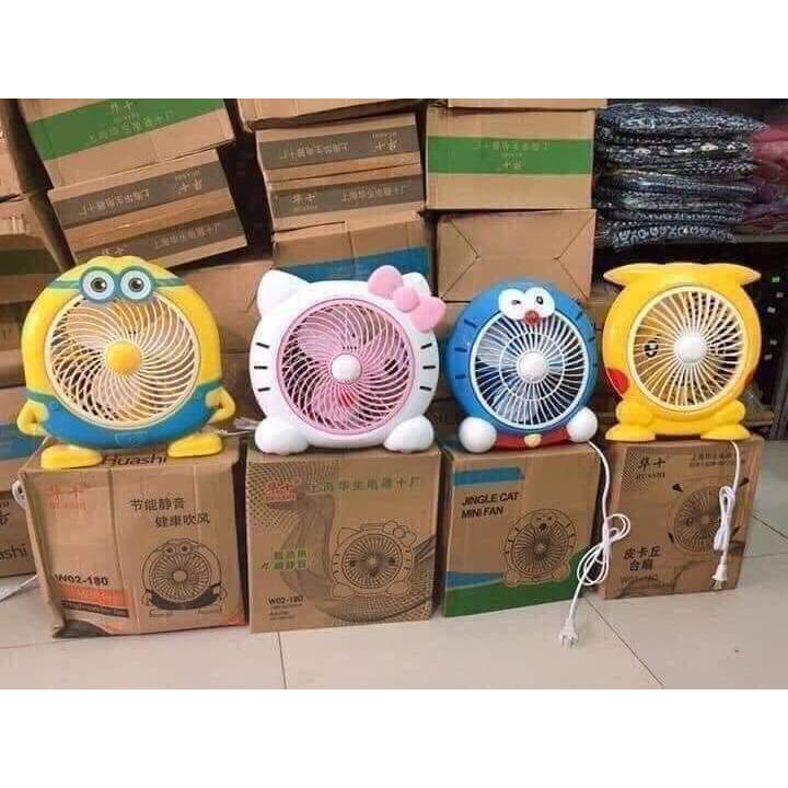 Quạt mini hình thú để bàn cắm điện văn phòng, Quạt văn phòng để bàn mini hình thú cắm điện