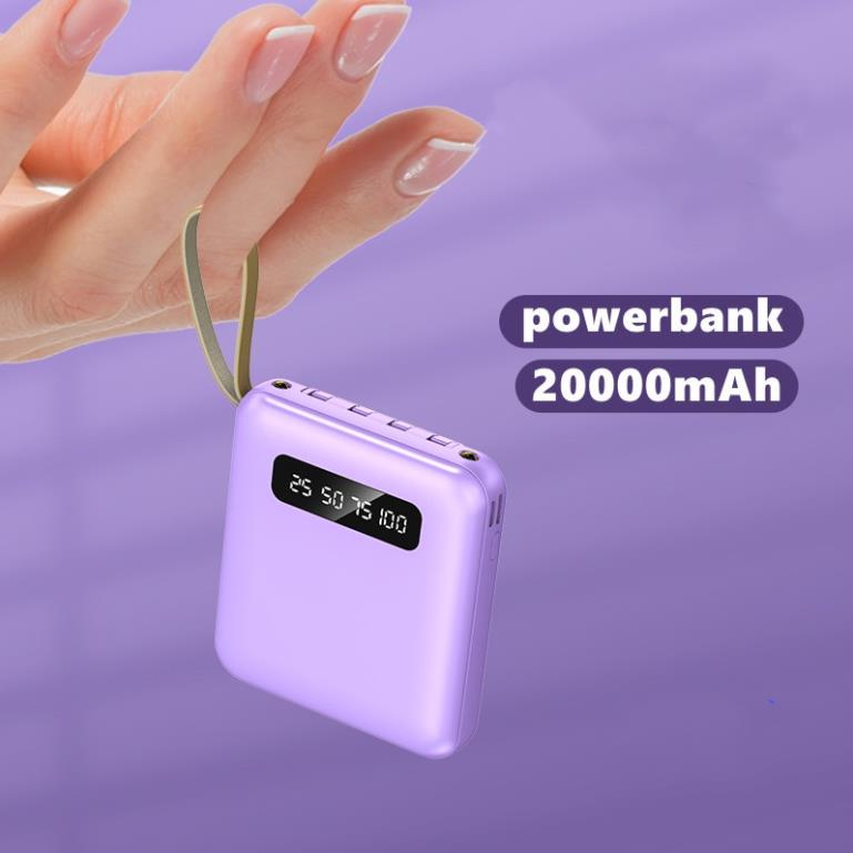 Pin Sạc Dự Phòng Mini 20000mAh Với 3 Cổng Ra Micro USB / Type-C Tiện Dụng
